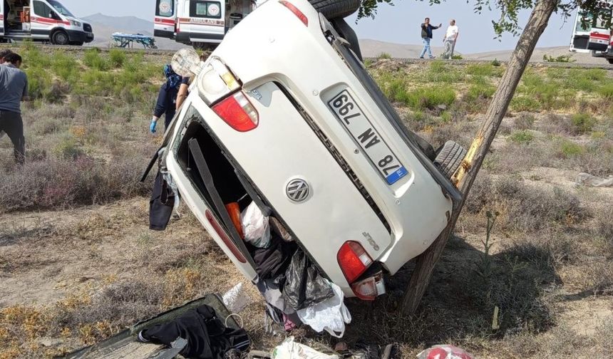 Konya’da otomobil şarampole devrildi: 4 yaralı