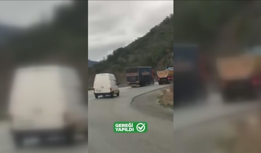 Artvin'de hatalı sollama anı sosyal medyada