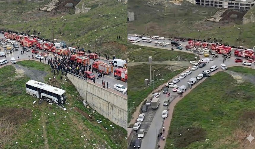 Esenyurt’ta servis midibüsü şarampole yuvarlandı: Ölü ve yaralılar
