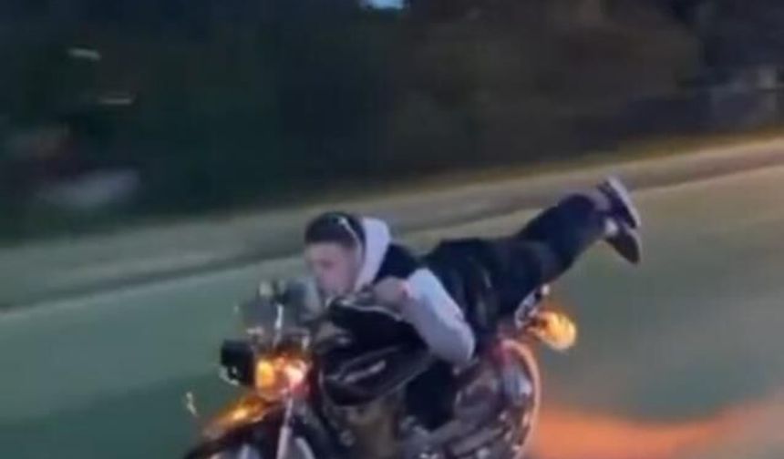 Bursa'da Trafikte Tehlikeli Motosiklet Şovu