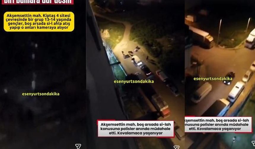 Esenyurt'ta Gençlerin Silahla Atış Talimi Polis Müdahalesiyle Sonlandı