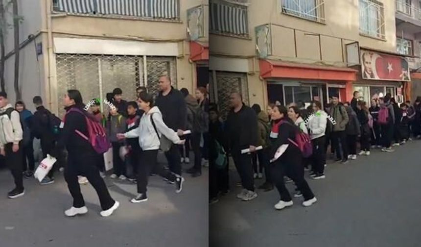 İzmir'de Bir Ortaokulda Öğrenciler Güvenlik Nedeniyle Tek Tek Arandı