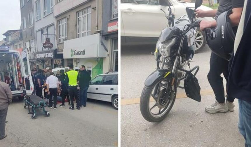 Kastamonu Tosya'da Motosiklet Otomobile Çarptı: 1 Kişi Yaralandı