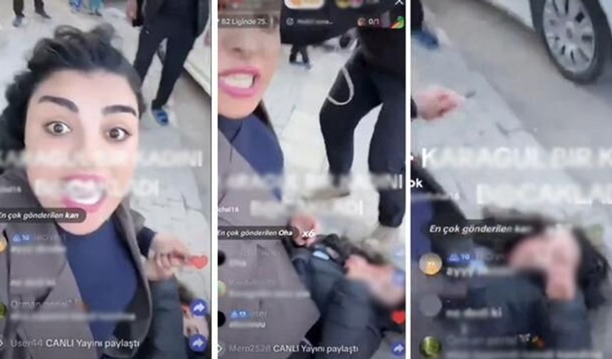 TikTok Canlı Yayınında Sokak Ortasında Bıçaklı Saldırı