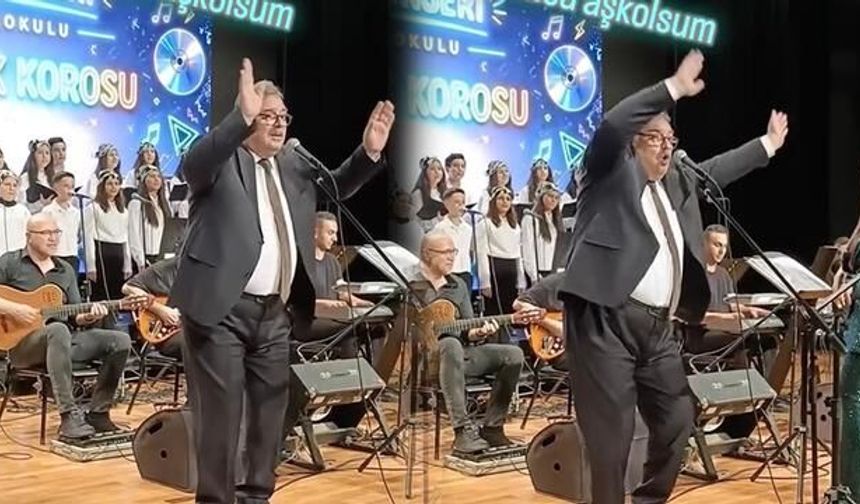 Kozlu Ortaokulu Müdürü İbrahim Uğur Metin'in 90'lar Konseri Performansı Sosyal Medyada İlgi Gördü