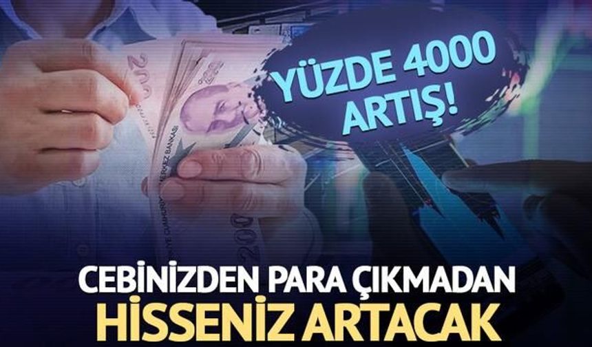 42 Hissede Bedelsiz Sermaye Artırımı: Yüzde 4000'e Varan Oranlar