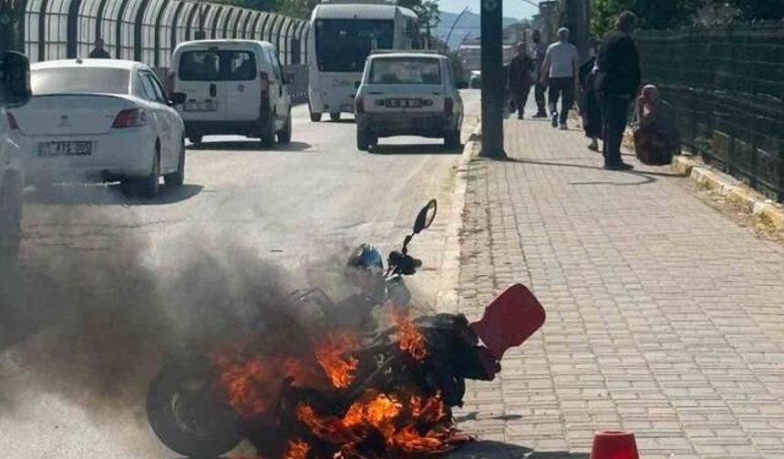 Balıkesir Gönen'de Elektrikli Bisiklet Yangını
