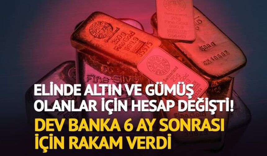 Banka 6 Aylık Altın ve Gümüş Tahminlerini Güncelledi