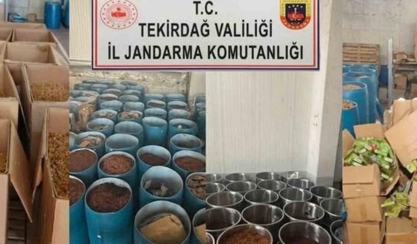 Çerkezköy'de 84 Milyon TL Değerinde Kaçak Tütün Operasyonu