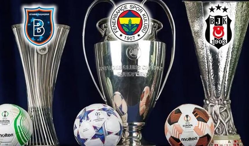 Fenerbahçe, Beşiktaş ve Başakşehir'in Avrupa Kupalarındaki Rakipleri Kura ile Belirlenecek