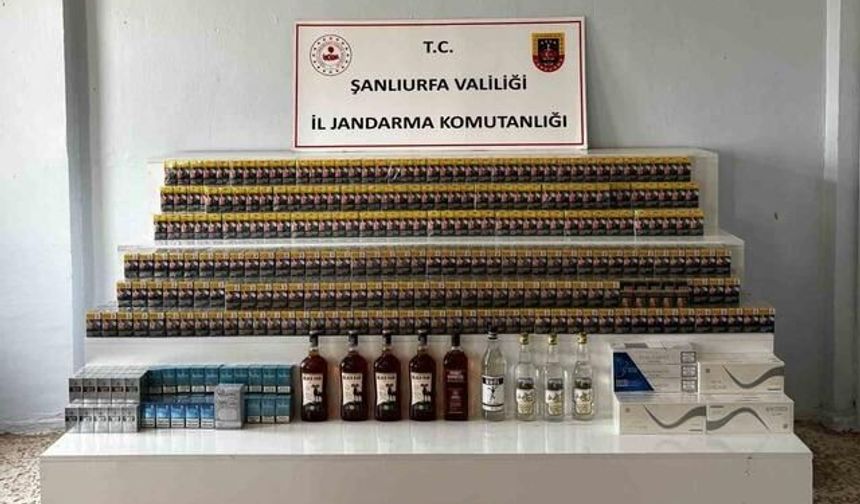Şanlıurfa Viranşehir'de Kaçak Sigara ve Alkol Operasyonu