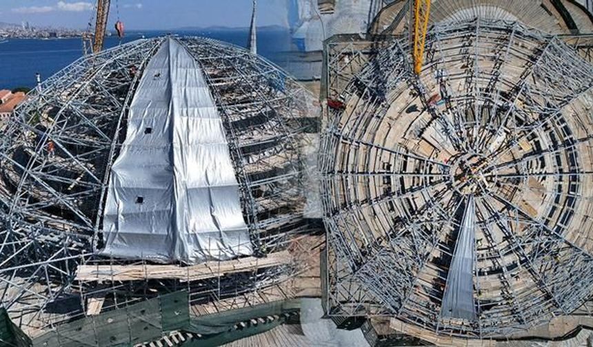 Ayasofya Restorasyonunda Yeni Dönem: Ana Kubbede Özel Membran Sistemi Kuruldu