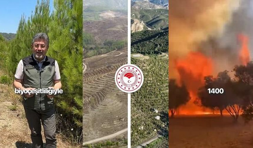 Bakan Yumaklı'dan yanan orman alanlarına otel yapıldığı iddialarına net yanıt