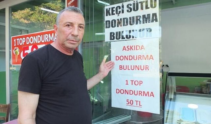 Burhaniye'de Ücretsiz Dondurma Uygulaması Üçüncü Yılında da Devam Ediyor