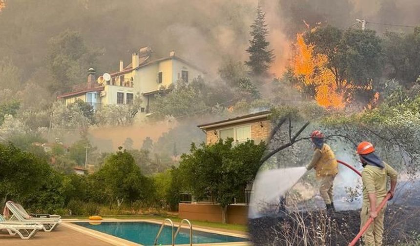 Muğla Fethiye'deki Orman Yangını Yerleşim Alanlarına Ulaştı