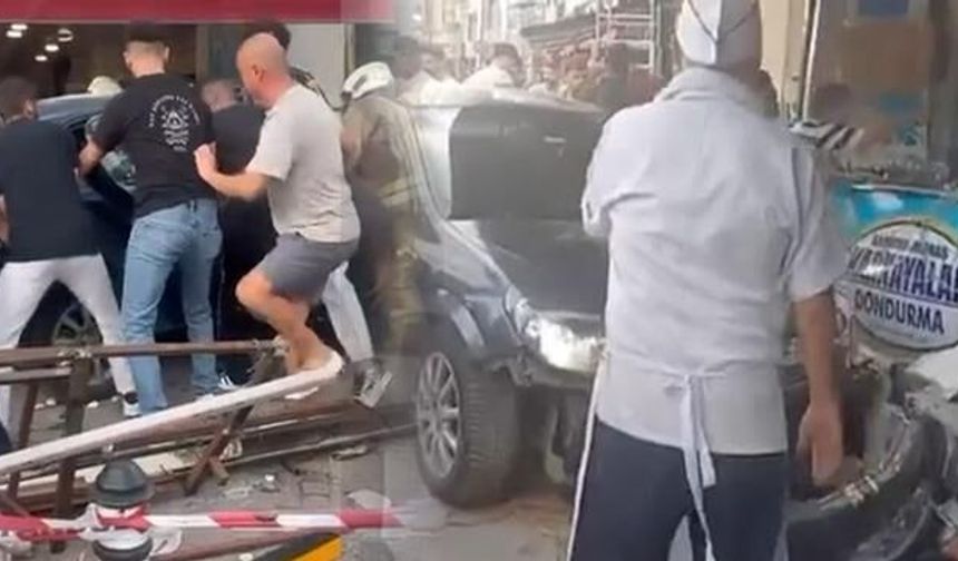 İstanbul Beykoz'da otomobil yayaların arasına daldı: Yaralılar var