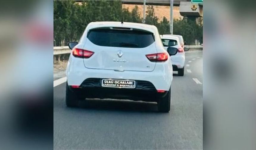 Ülkü Ocakları Yazılı Plakaya Ceza ve Trafikten Men Cezası Uygulandı