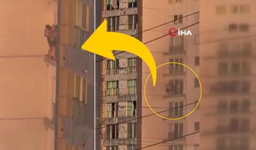 Esenyurt'taki otopark yangınında baba ve oğlu cam önünde kurtarılmayı bekledi