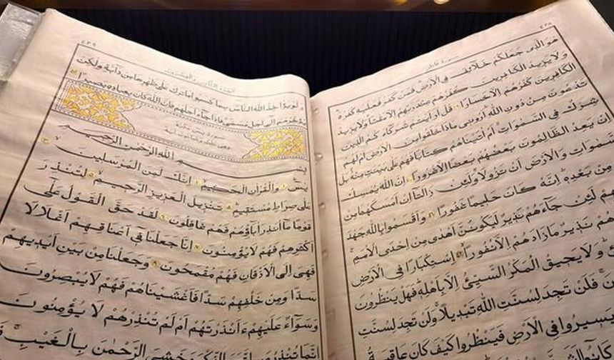 Kahramanmaraş'ta Dünyanın İkinci Büyük El Yazması Kur'an-ı Kerim Sergisi Açıldı