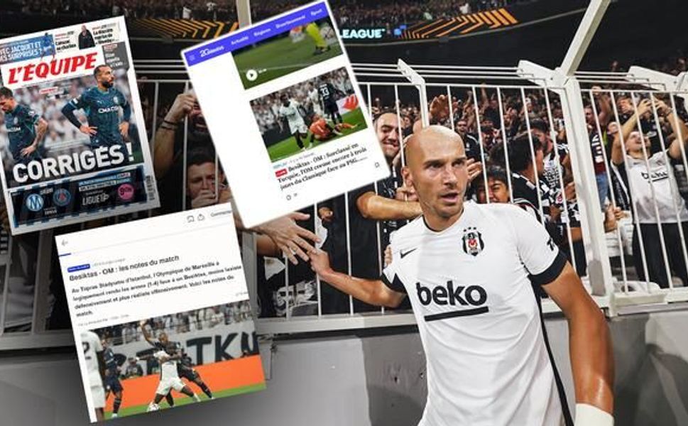 Beşiktaş'ın Marsilya karşısındaki 4-1'lik galibiyeti Fransız medyasında geniş yankı buldu