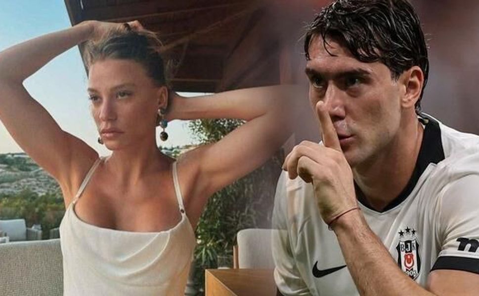 Dusan Vlahovic, Serenay Sarıkaya'nın Sosyal Medya Paylaşımını Beğendi