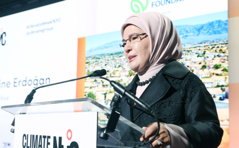 Emine Erdoğan New York İklim Haftası'nın açılışında konuştu