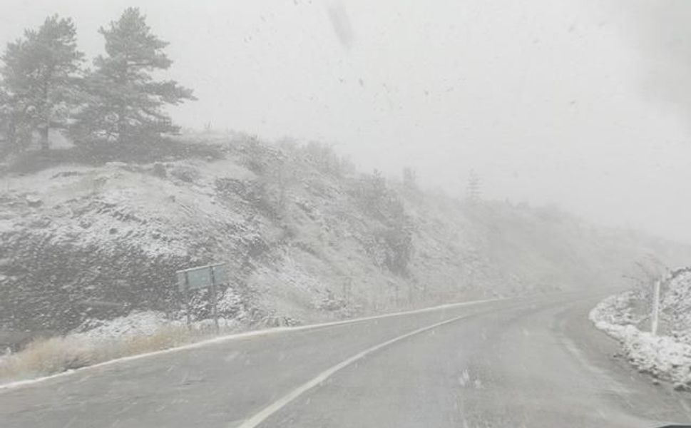 Çankırı'nın Yüksek Kesimlerine Mevsimin İlk Karı Düştü