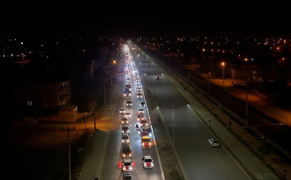 Iğdır'da 29 Ekim Cumhuriyet Bayramı'nda 1000 araçlık konvoy düzenlendi