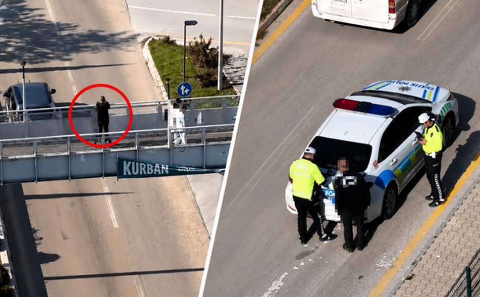 Kırıkkale'de trafik denetiminden kaçan sürücü dronla tespit edildi