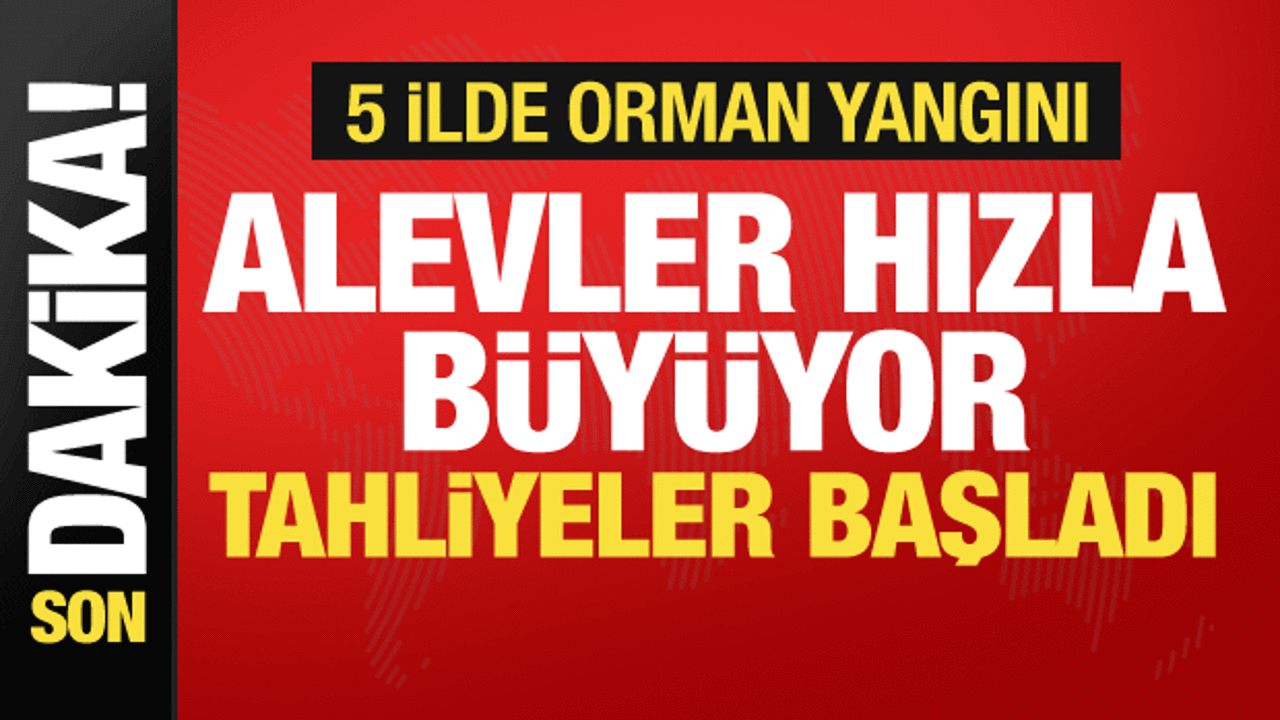 5 ilde orman yangını! Alevler hızla büyüyor, tahliyeler başladı