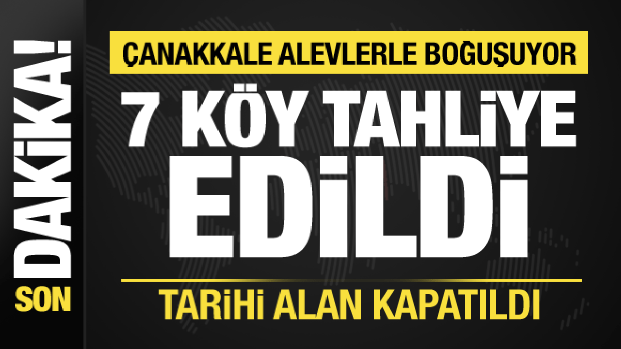 Çanakkale'de yangın büyüyor! Tarihi alan kapatıldı, 7 köy tahliye edildi