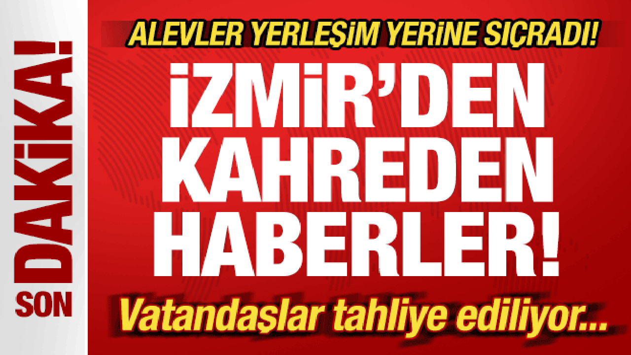 Son dakika: İzmir'den kahreden haber! Alevler evlere sıçradı! Vatandaşlar tahliye ediliyor