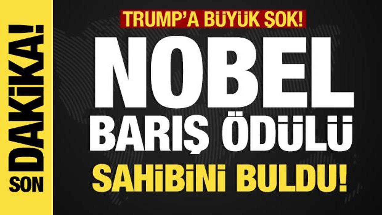 Son dakika...2025 Nobel Barış Ödülü sahibini buldu!