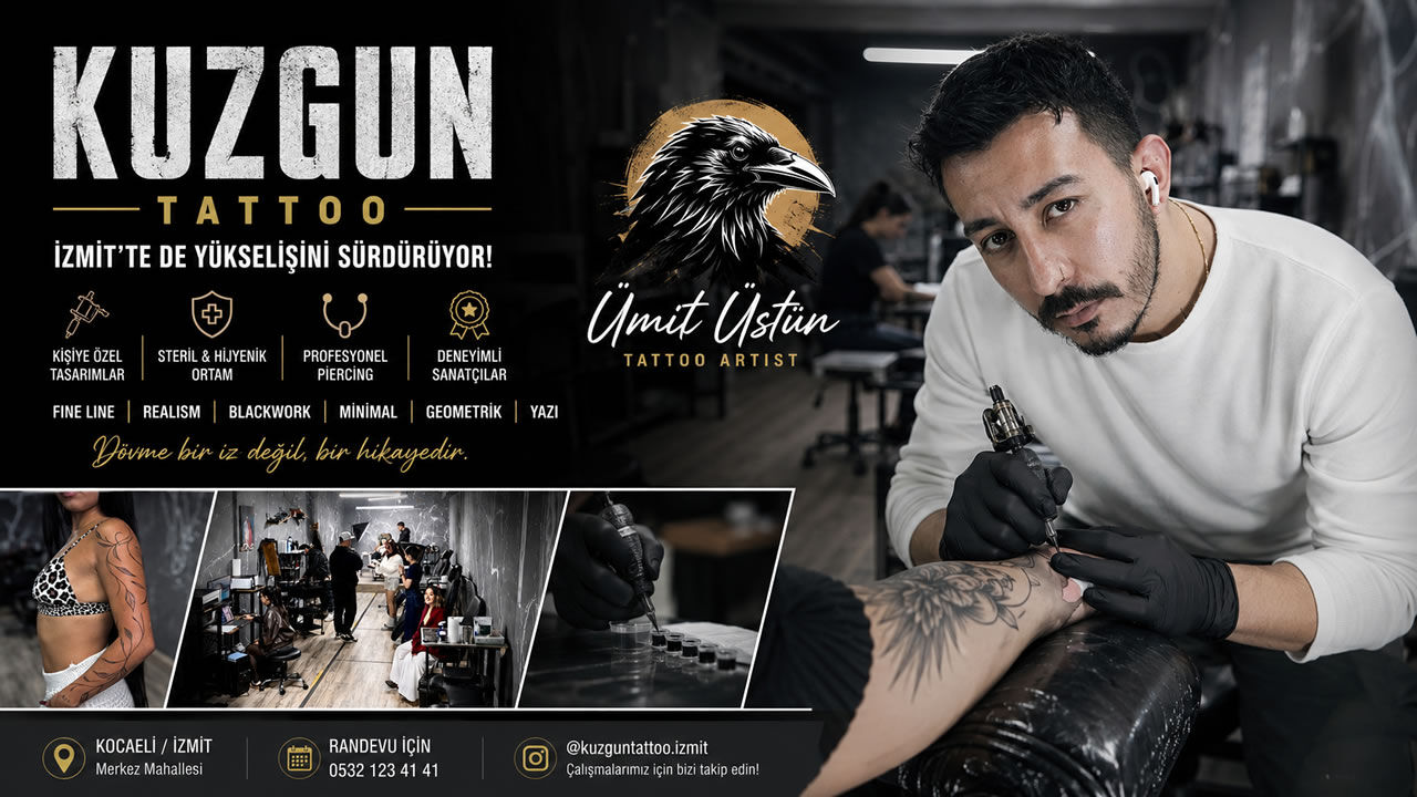 KuzgunTattoo İzmit: Sanatı ve Hijyeni Buluşturan Profesyonel Dövme Stüdyosu