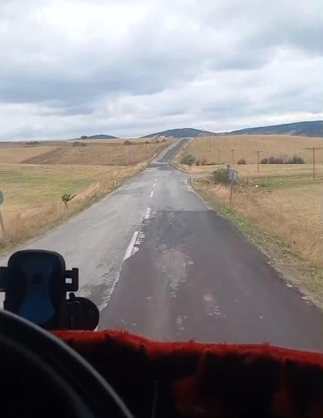 Yozgat'ta Kadışehri-Sulusaray yolunda trafik kazası cep telefonu kamerasına yansıdı